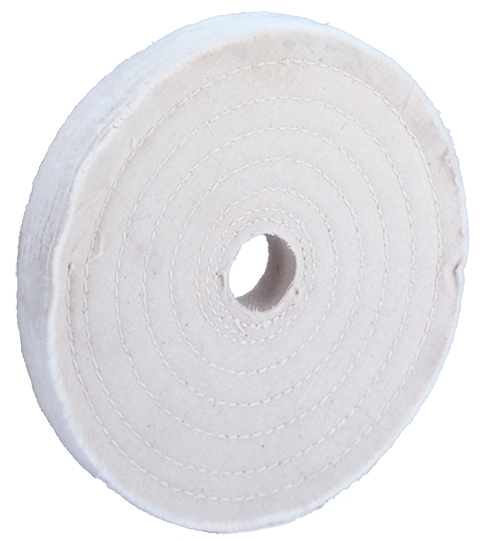 TEMO 6 Inch Dia 3/4 Inch Center Hole 80 Ply Spiral Sewn Buffing Polishing Wheel 